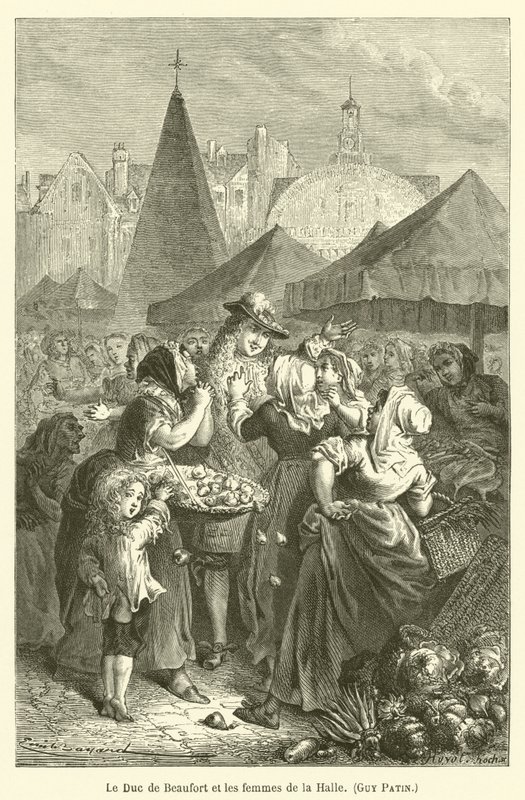 Der Herzog von Beaufort und die Frauen der Halle, Guy Patin von after Emile Antoine Bayard