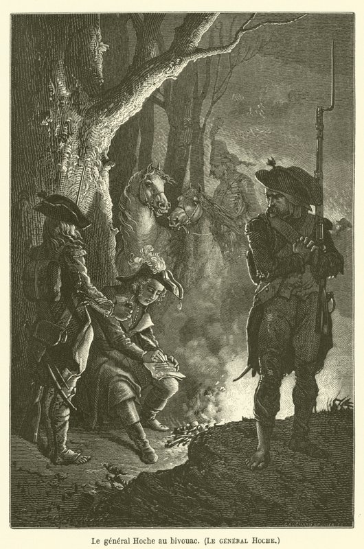 General Hoche im Biwak, General Hoche von after Emile Antoine Bayard