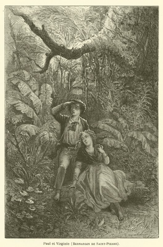 Paul und Virginie, Bernardin de Saint-Pierre von after Emile Antoine Bayard