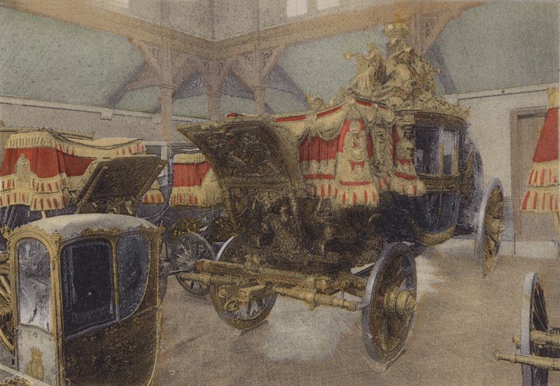 Krönungswagen von Charles X, 1825 (koloriertes Foto) von after French Photographer