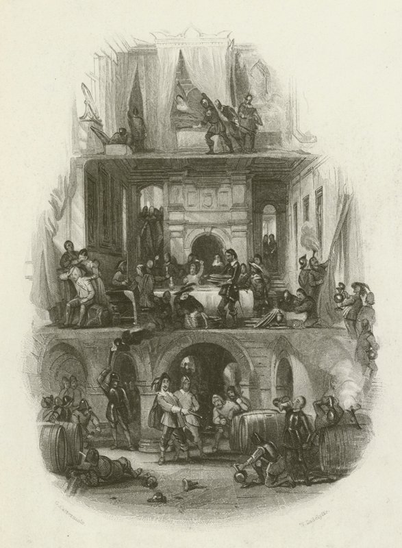 Viele schöne Herrenhäuser wurden geplündert und verwüstet von after George Cattermole