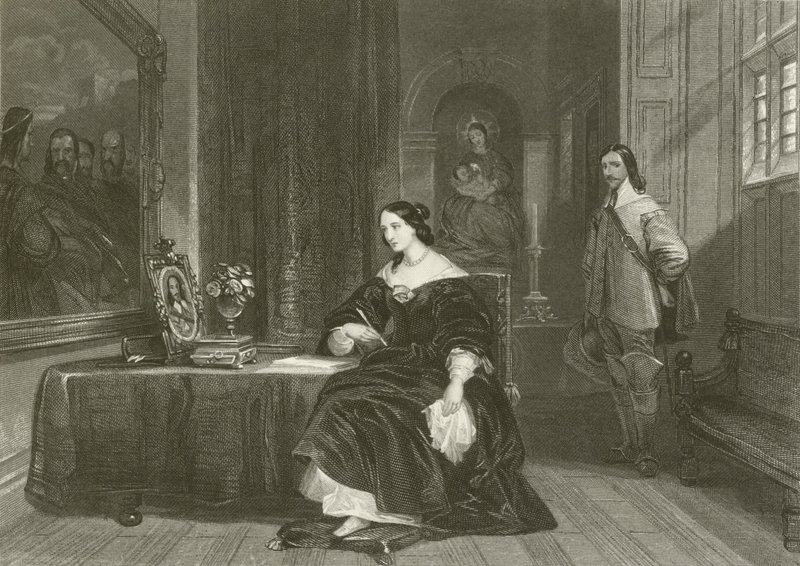 Königin Henrietta bittet für Karl I. von after George Cattermole