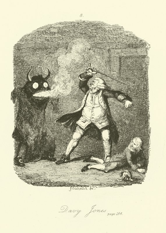 Illustration für Peregrine Pickle von Tobias Smollett von after George Cruikshank