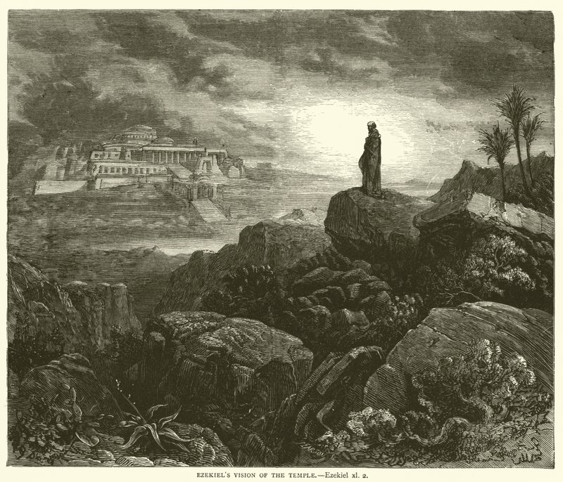 Ezechiels Vision des Tempels, Ezechiel, xl, 2 von Gustave after Dore