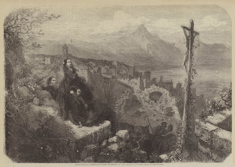 Fuentarabia, ein beliebter Aufenthaltsort der Kaiserin Eugenie von Gustave after Dore