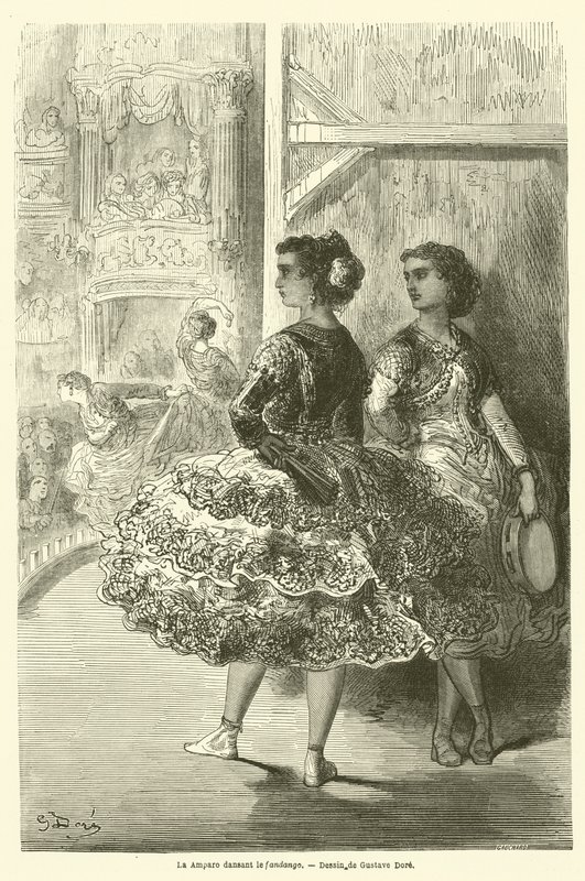 La Amparo tanzt den Fandango von Gustave after Dore