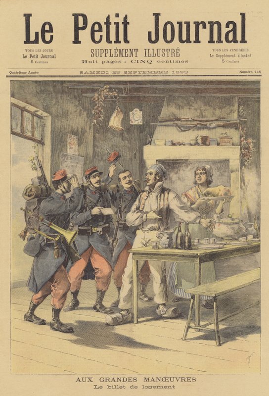 Französische Militärmanöver von after Henri Meyer