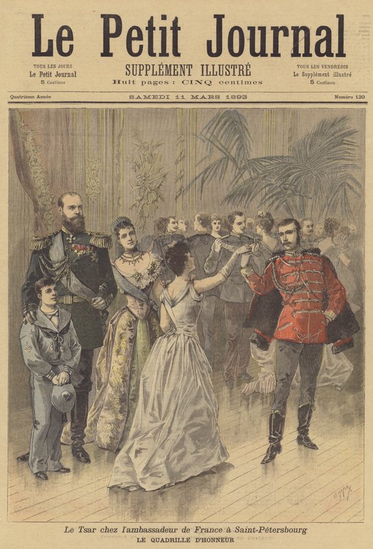 Der russische Zar bei der französischen Botschaft in St. Petersburg von after Henri Meyer
