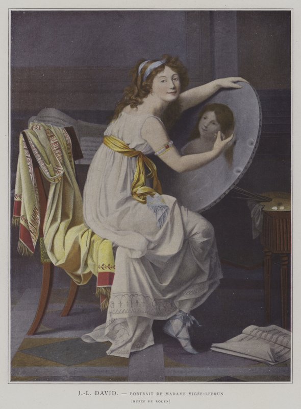Porträt von Madame Vigée-Lebrun von after Jacques Louis David