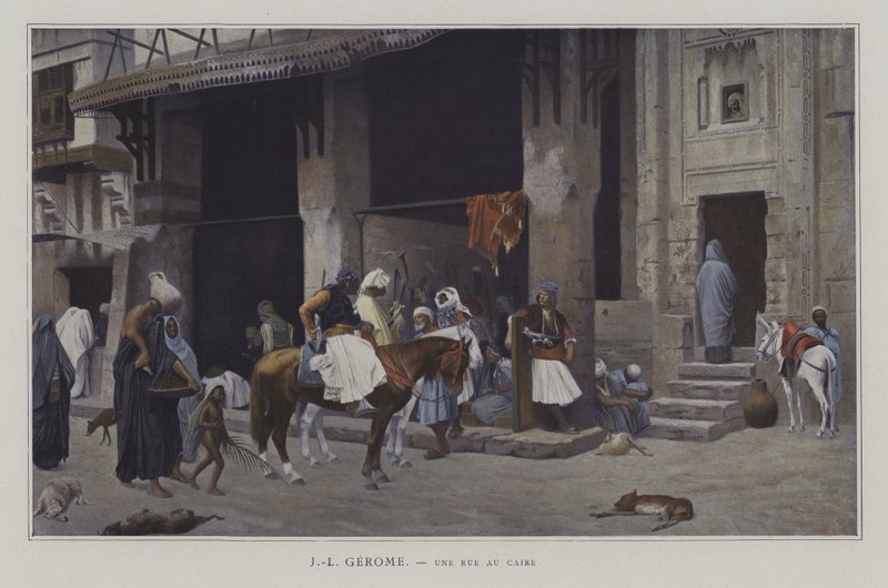 Eine Straße in Kairo von after Jean Leon Gerome