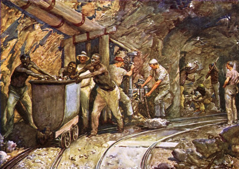 In einer Kimberley-Diamantenmine von after John Henry Frederick Bacon