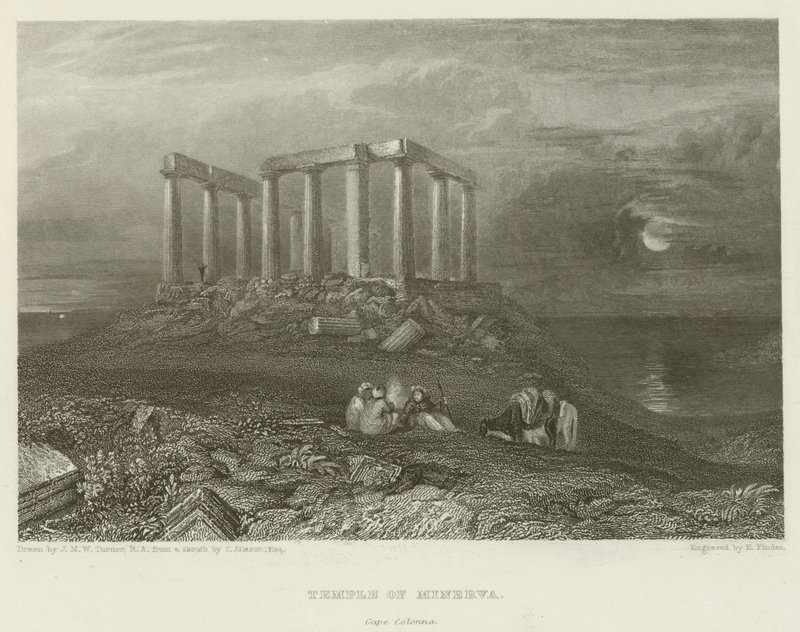 Tempel der Minerva, Kap Kolonna von after Joseph Mallord William Turner