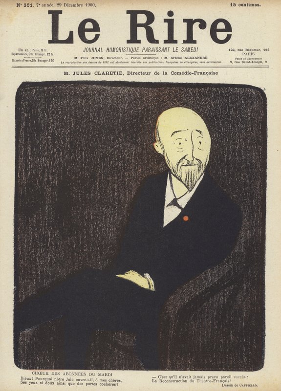 Jules Claretie, Direktor der Comédie-Française, Illustration für Le Rire von after Leonetto Cappiello