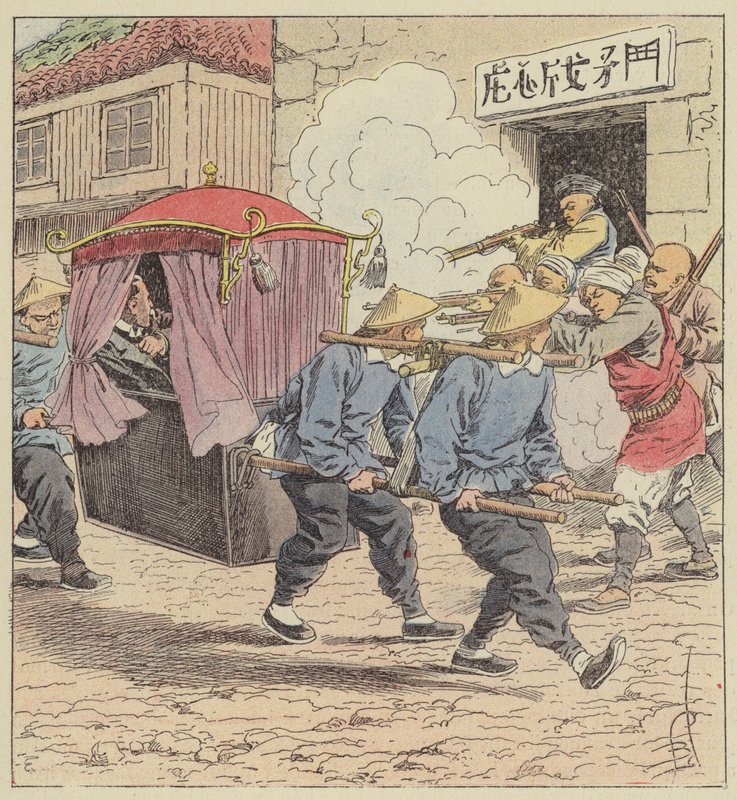 Ermordung des Barons Ketteler, Botschafter Deutschlands in Peking von after Louis Charles Bombled