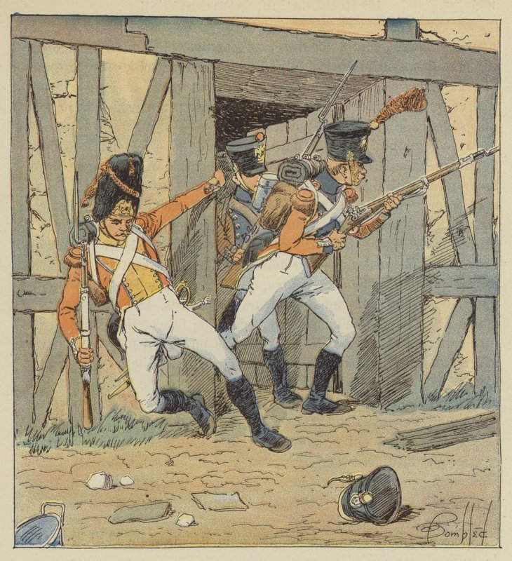 Schweizer Infanterie, Grenadier des 1. Regiments, Füsilier des 2. und 3. Regiments von after Louis Charles Bombled