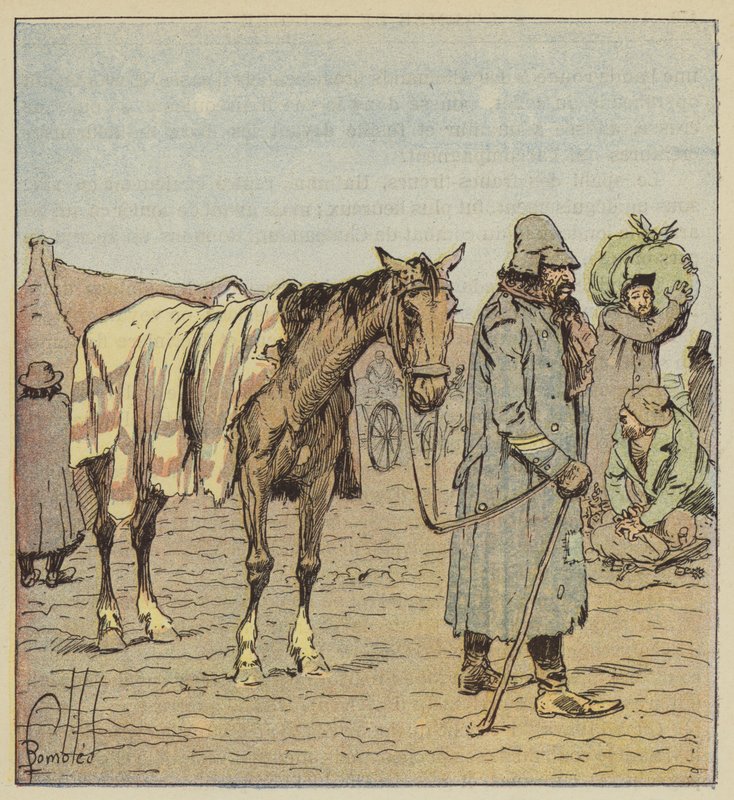 Jüdischer Händler begleitet die deutschen Armeen, nach der Natur von after Louis Charles Bombled