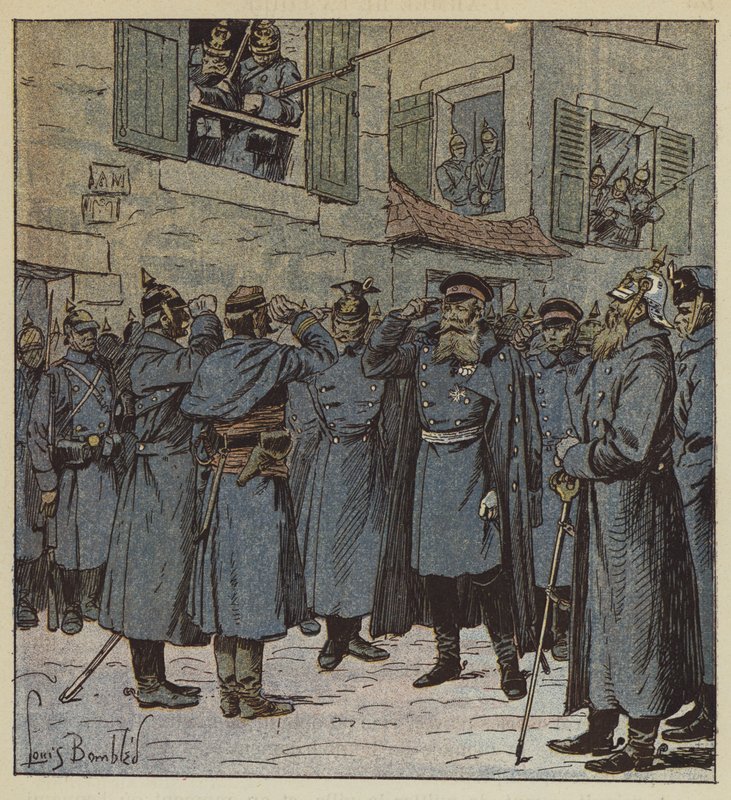 Hauptmann Pendezec und General Treskow von after Louis Charles Bombled