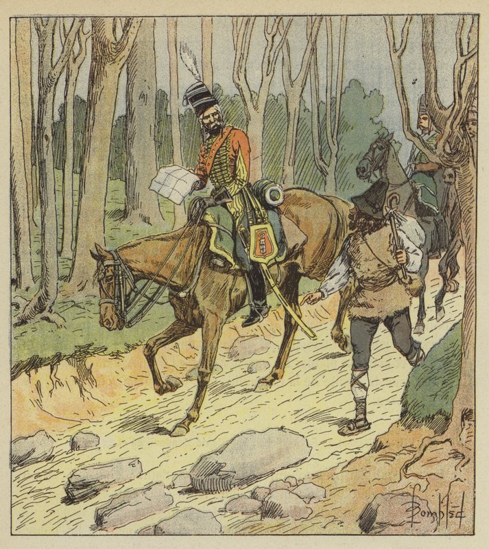 General Stengel war ein ausgezeichneter Husarenoffizier von after Louis Charles Bombled