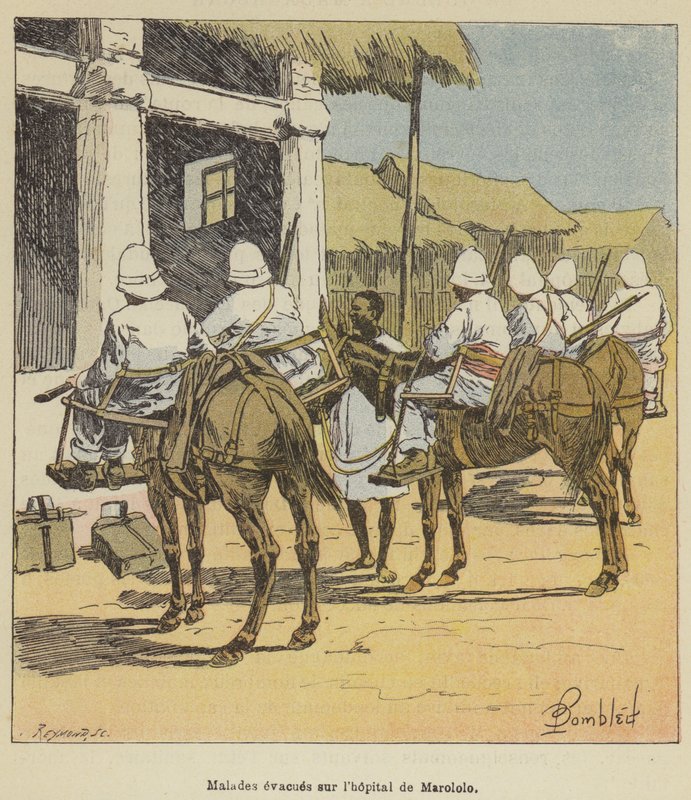 Kranke evakuiert ins Krankenhaus von Marololo von after Louis Charles Bombled