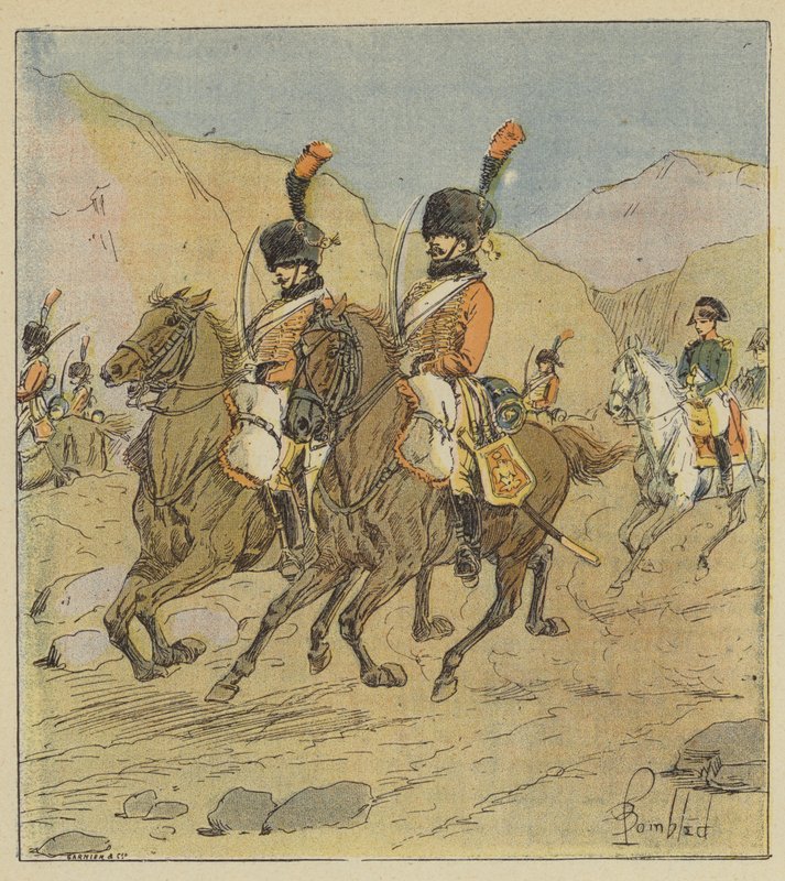 Napoleon verlässt unerwartet Spanien von after Louis Charles Bombled
