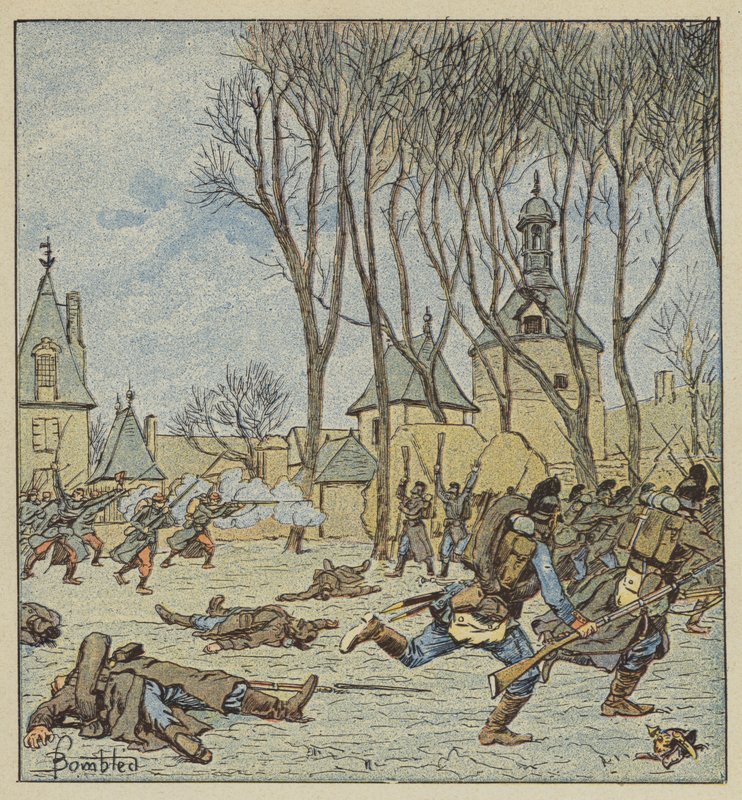 Eroberung des Schlosses von Villepion durch die Franzosen von after Louis Charles Bombled