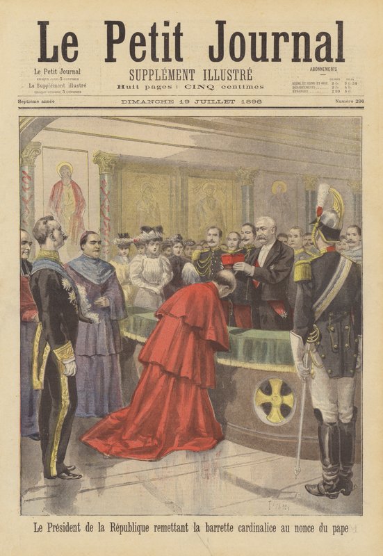 Präsident Faure von Frankreich setzt dem päpstlichen Nuntius das Kardinalshut auf von after Oswaldo Tofani