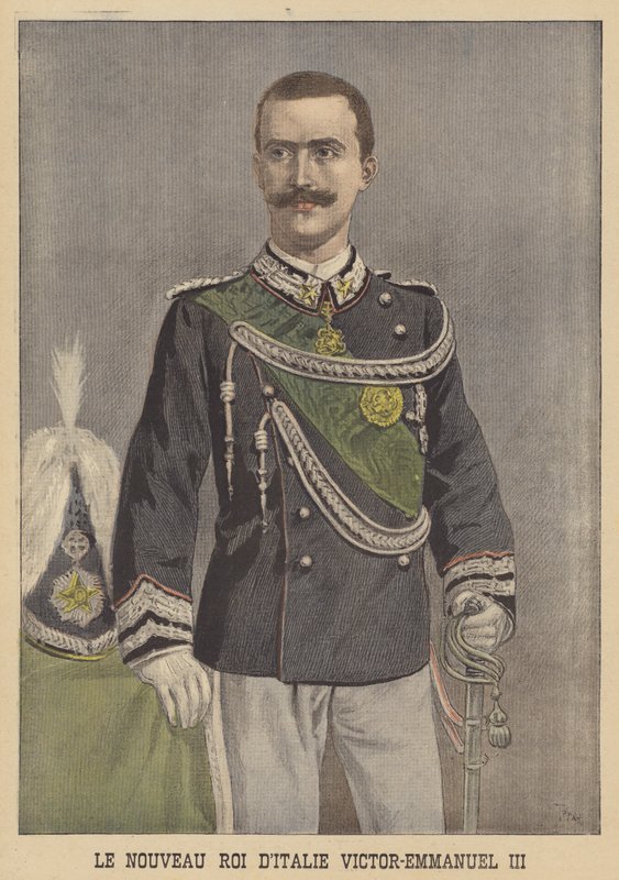 Viktor Emanuel III., der neue König von Italien von after Oswaldo Tofani
