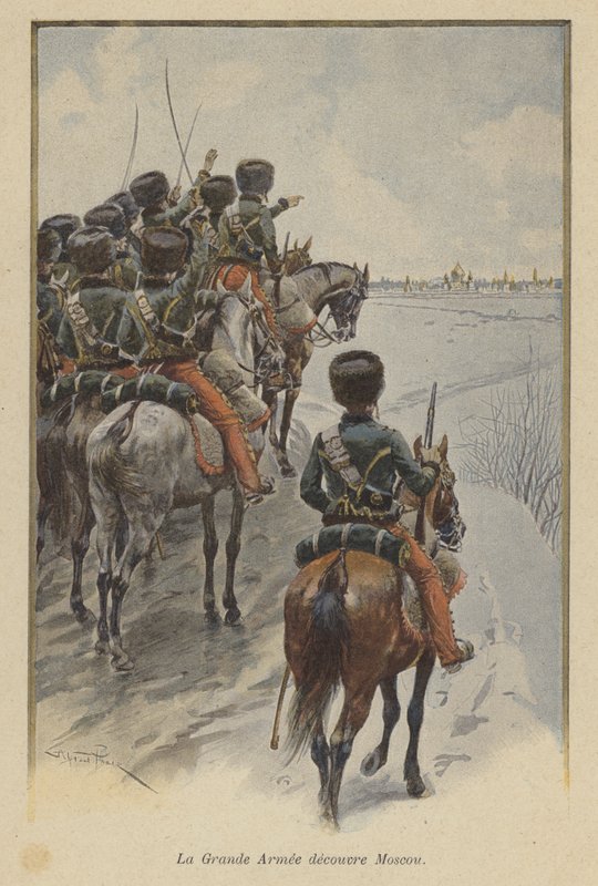 Napoleons Grande Armee erreicht Moskau, 1812 von after Paris