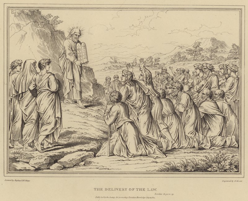 Die Übergabe des Gesetzes, Exodus von after Raphael
