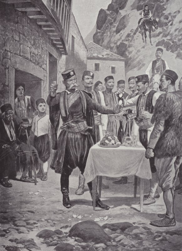 Ein montenegrinischer Osterbrauch von after Richard Caton II Woodville