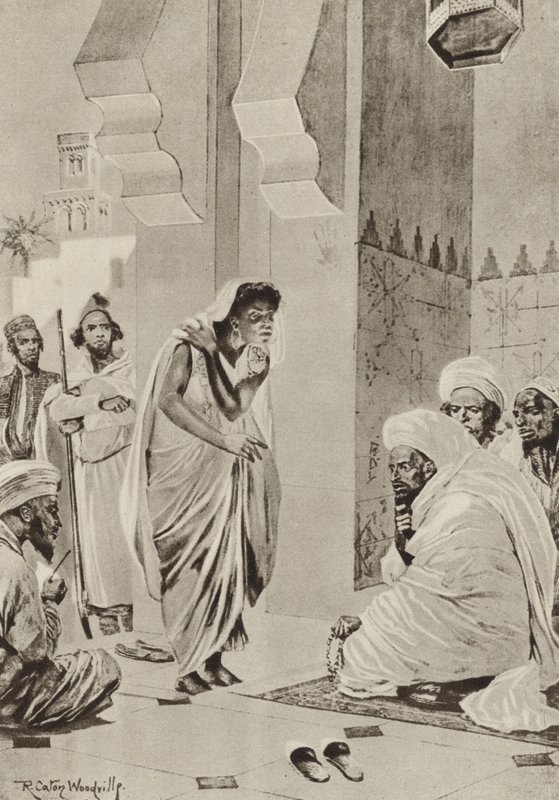 Marktplatz in Afrika, wo Verkäufe für den Versand nach Amerika angeboten werden von after Richard Caton II Woodville