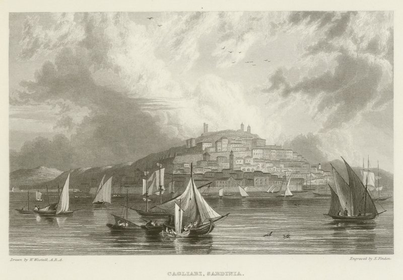 Cagliari, Sardinien von William after Westall