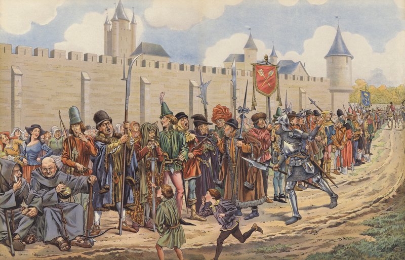 Ludwig XI. stellte eine Armee aus den Bürgern von Paris auf von pseudonym for Onfray de Breville Jacques Job