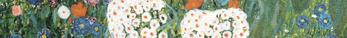 Bauerngarten mit Sonnenblumen (Gustav Klimt), Detail: Weiße Blütendolden