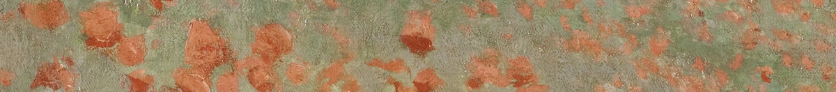 Wilder Mohn bei Argenteuil (Claude Monet), Detail: Mohnfeld in Rot