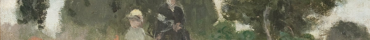 Wilder Mohn bei Argenteuil (Claude Monet), Detail: Figurenpaar am Hang