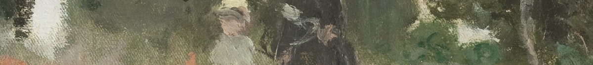 Wilder Mohn bei Argenteuil (Claude Monet), Detail: Frau und Kind auf dem Hügel