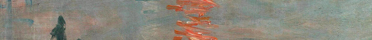 Impression, Sonnenaufgang, 1872 (Claude Monet), Detail: Sonnenspiegelung im Wasser
