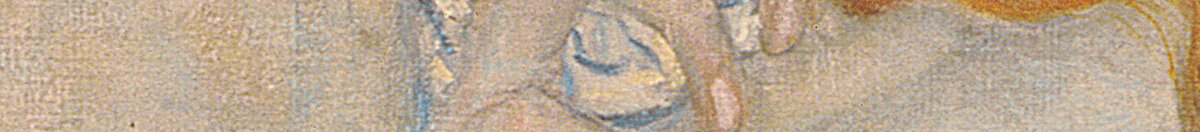 Danaë (Gustav Klimt), Detail: Hände und Goldregen