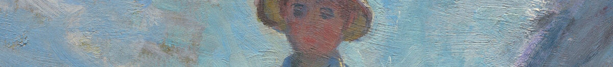 Frau mit Sonnenschirm (Claude Monet), Detail: Kind mit Strohhut
