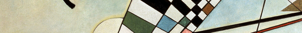 Komposition VIII. 1915 Sonne. 201 x 140 cm, New York, Guggenheim Museum (Wassily Kandinsky), Detail: Schachbrett-Raster