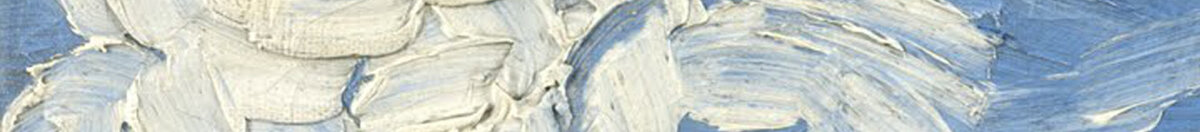 Weizenfeld unter Gewitterwolken, 1890 (Vincent van Gogh), Detail: Weiße Wolkenballen links oben