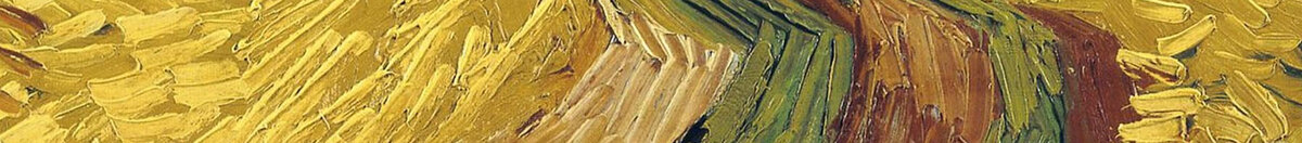 Weizenfeld mit Krähen (Vincent van Gogh), Detail: Gabelung des Feldwegs