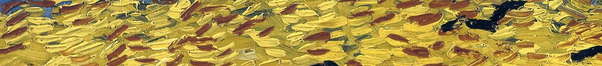 Weizenfeld mit Krähen (Vincent van Gogh), Detail: Gelbes Weizenfeld mit Krähen
