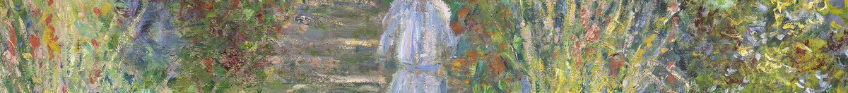 Der Garten des Künstlers in Vétheuil, 1880 (Claude Monet), Detail: Kind auf der Gartentreppe