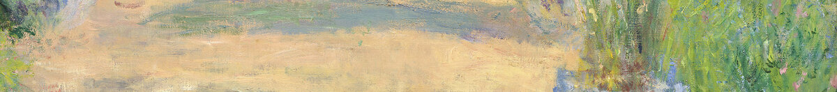 Der Garten des Künstlers in Vétheuil, 1880 (Claude Monet), Detail: Blau-weiße Keramikvase