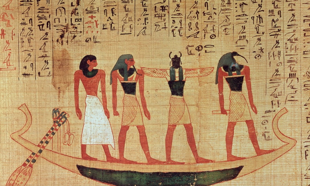 Hieroglyphen und Wandmalerei