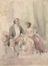 Szene aus Vanity Fair: Jos und Becky, 1848-80