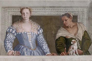 Donna Barbaro und ihre Amme, die Halle des Olymp (Detail)