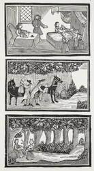 Die Geschichte der zwei Kinder im Wald, Illustration aus 